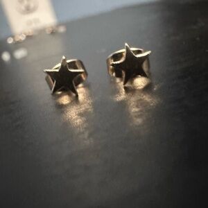 Gold Star Stud Earrings 3mm